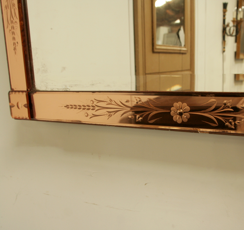 Venetian Mirror With Champagne Motifs
